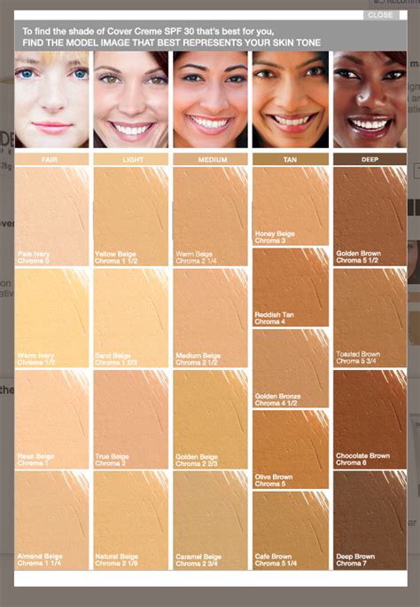 dermablend color chart.